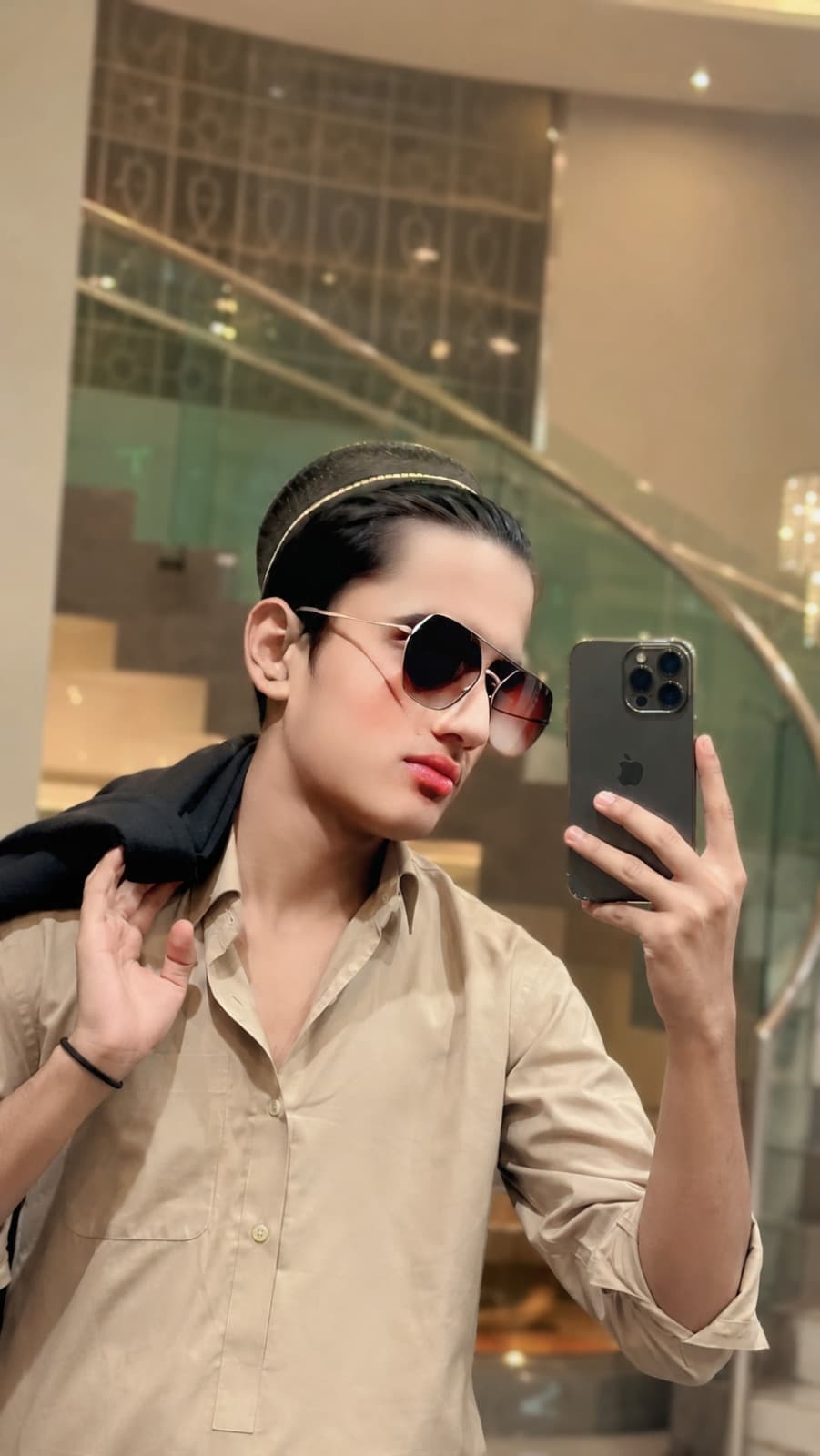 Mirror portrait of Saqib